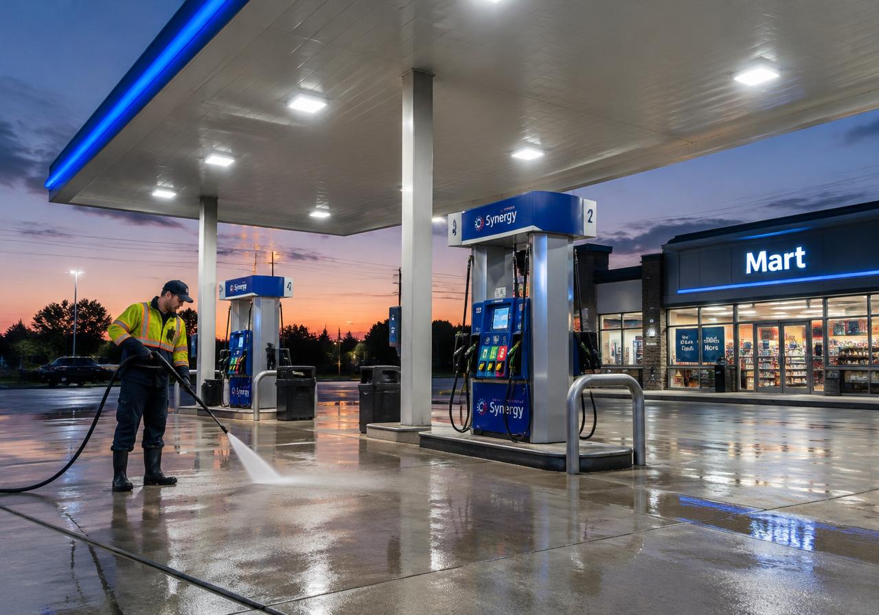 Fuel Station & Canopy Cleaning
